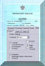 Drukowanie �wiadectw